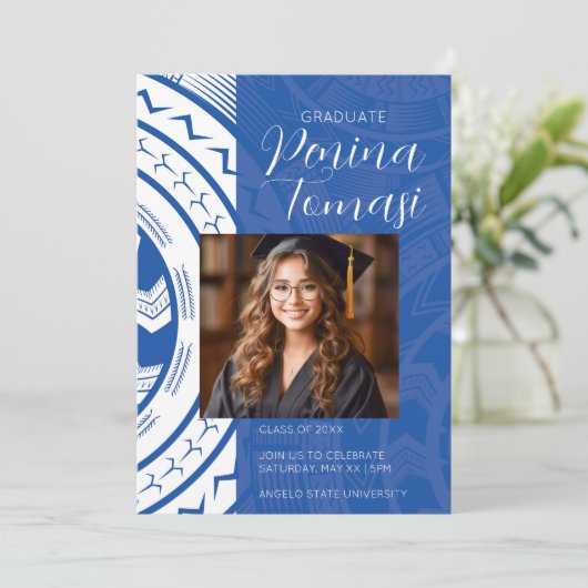 青と白 招待状 (スタンド正面)