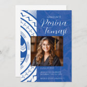 青と白 招待状 (正面/裏面)