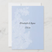 青と白, 結婚アドバイス, コメント, カスタム 招待状 (裏面)