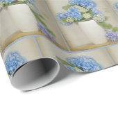 青と紫のあじさい花束 ラッピングペーパー (ロールコーナー)
