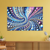 青と紫のすべての点 キャンバスプリント (インサイチュ (リビング))