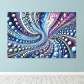 青と紫のすべての点 キャンバスプリント (インサイチュ (ウッドフロア))