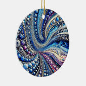 青と紫のすべての点 セラミックオーナメント (右)