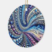 青と紫のすべての点 セラミックオーナメント (左)