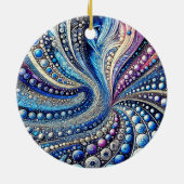 青と紫のすべての点 セラミックオーナメント (裏面)