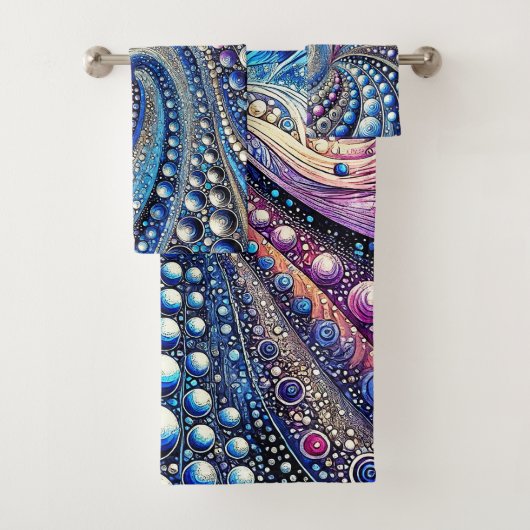 青と紫のすべての点 バスタオルセット (インサイチュ)