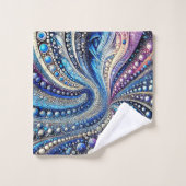 青と紫のすべての点 バスタオルセット (ウォッシュタオル)