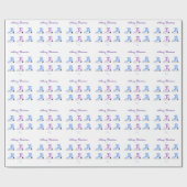 青と紫のアイススケート ラッピングペーパー (フラット)