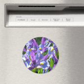 青と紫のアイリスの磁石 マグネット (インサイチュ (食洗機))