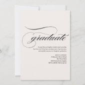 青と紫のアクリルのバックグラウンド卒業 案内状 (裏面)