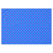 青と紫のアフリカのプリントパターン テーブルクロス (正面(横))