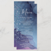 青と紫のアルコールインキとグリッター神秘的 メニュー (正面/裏面)