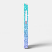 青と紫のキラキラグラデーションしたテクスチャ Case-Mate iPhoneケース (裏面 / 左)