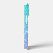 青と紫のキラキラグラデーションしたテクスチャ Case-Mate iPhoneケース (裏面 / 右)