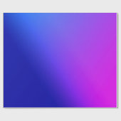 青と紫のグラデーションをカスタマイズ可能 ラッピングペーパー (フラット)