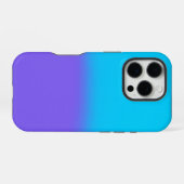 青と紫のグラデーション・ミニマリストアート iPhoneケース (裏面横)