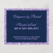 青と紫のグリッターテクスチャプリント チラシ (裏面)