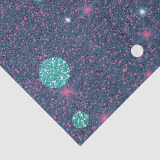 青と紫のグリッター水玉模様クリスマス 薄葉紙 (詳細)