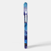 青と紫のゴシックのハロウィーン窓&猫 Case-Mate iPhoneケース (裏面 / 左)