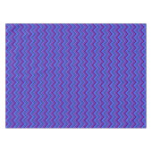 青と紫のジグザグストライプ線 テーブルクロス (正面(横))