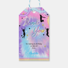 青と紫のジャンプ ギフトタグ