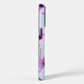 青と紫のストライプのデイジー模様 Case-Mate iPhoneケース (裏面 / 右)