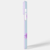 青と紫のストライプのデイジー模様 Case-Mate iPhoneケース (裏面 / 左)