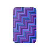 青と紫のストライプ階段 バスマット (正面縦)