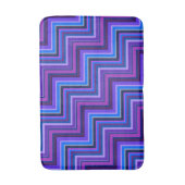 青と紫のストライプ階段 バスマット (正面縦)