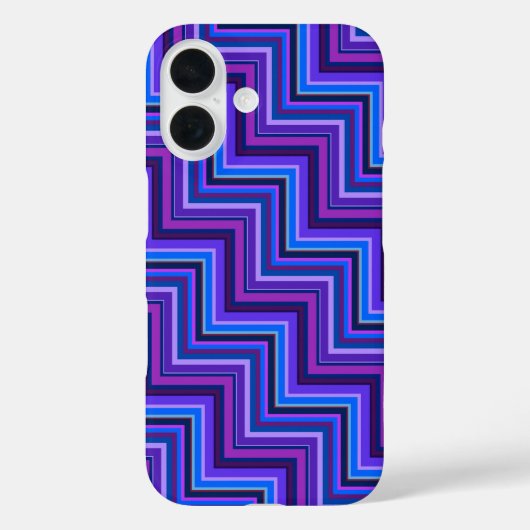 青と紫のストライプ階段 Case-Mate iPhoneケース (裏面)