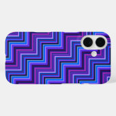 青と紫のストライプ階段 Case-Mate iPhoneケース (裏面 (横))