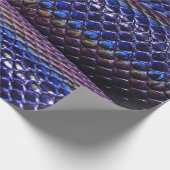 青と紫のスネークスキン ラッピングペーパー (角)