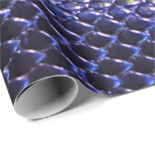 青と紫のスネークスキン ラッピングペーパー (ロールコーナー)
