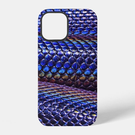 青と紫のスネークスキン iPhoneケース (裏面)