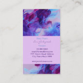青と紫のスモークデザイン 名刺 (裏面)