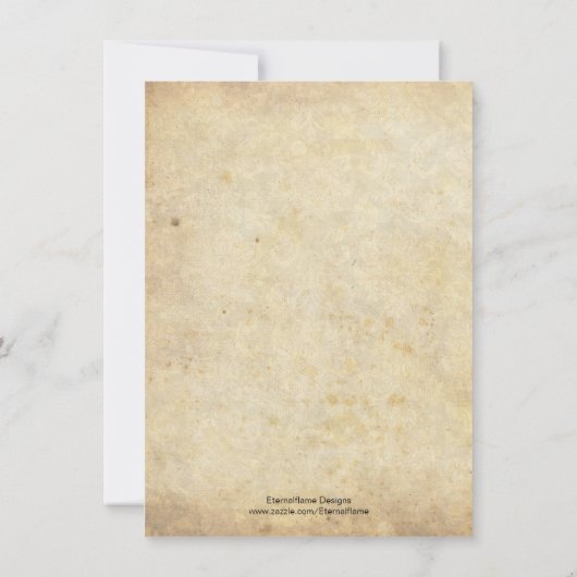 青と紫のダマスクの結婚式の日付を保存 セーブザデート (裏面)