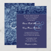 青と紫のダマスク結婚式招待状R431 招待状 (正面/裏面)