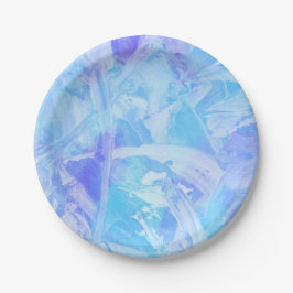 青と紫のテクスチャー ペーパープレート