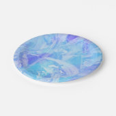 青と紫のテクスチャー ペーパープレート (アングル)