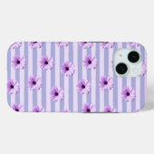 青と紫のデイジー柄 Case-Mate iPhoneケース (裏面 (横))