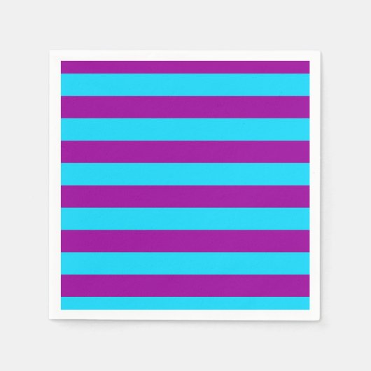 青と紫のデザイン スタンダードカクテルナプキン (正面)