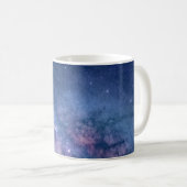 青と紫のデジタル銀河系 コーヒーマグカップ (正面右)
