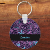 青と紫のネオン キーホルダー (正面)