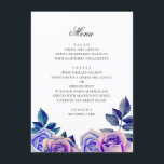 青と紫のバラ。水彩フローラ結婚ズ メニュー<br><div class="desc">水色結婚ブルーと紫バラのメニュー。誕生日、記念日、その他のパーティーに適している。連絡お願いもし追加のアイテム</div>