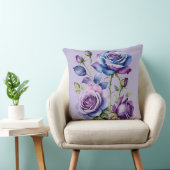 青と紫のバラ（紫） クッション (椅子)