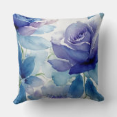 青と紫のパステルバラ クッション (裏面)