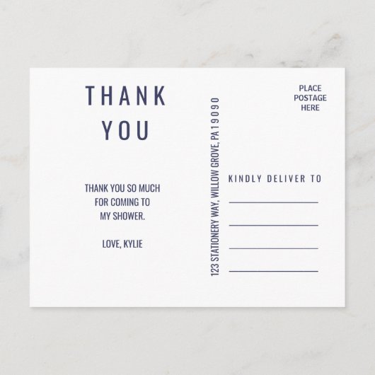 青と紫のヒマワリグラデーションが有難う ポストカード (裏面)