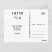 青と紫のヒマワリグラデーションが有難う ポストカード (裏面)