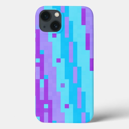 青と紫のピクセル Case-Mate iPhoneケース (裏面)