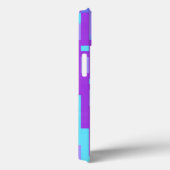青と紫のピクセル Case-Mate iPhoneケース (裏面 / 右)
